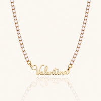 Collar Miorela Tennis con nombre Valentina · oro