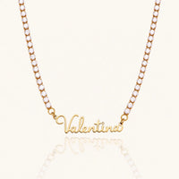 Collar Miorela Tennis con nombre Valentina · oro