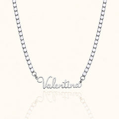 Collar Miorela Tennis con nombre Valentina · plata