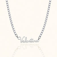 Collar Miorela Tennis con nombre Valentina · plata