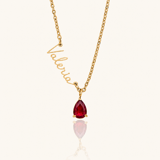 Collar Miorela — nombre y piedra de nacimiento